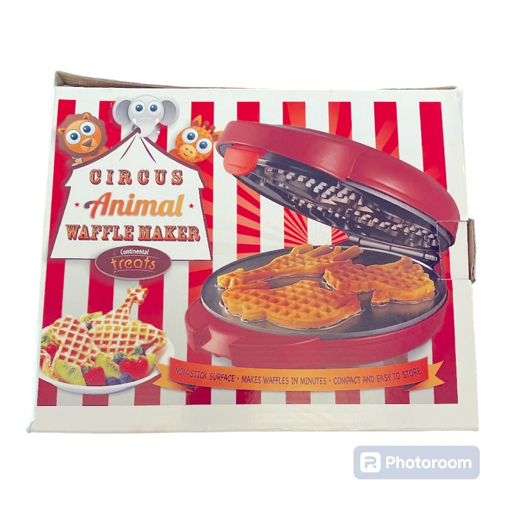 Circus Animals Waffle Maker from Continental Treats Giraffe Lion Elephant